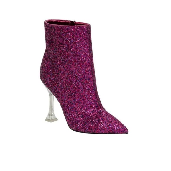 Tonight Dress Booties - Magenta Glitter - Picture 1 of 8